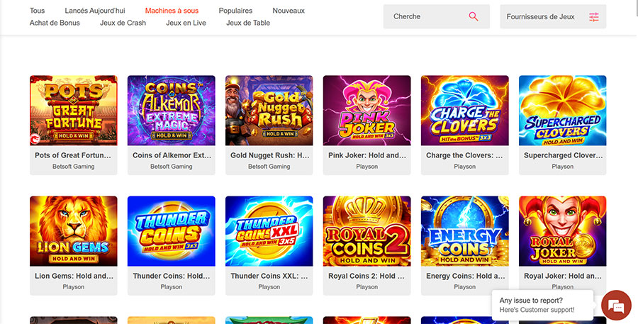 Impressario Casino machines a sous